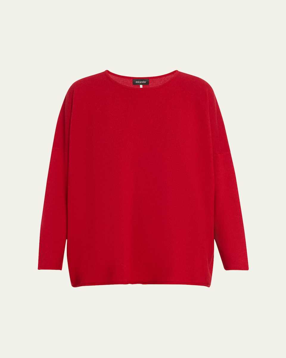 Slim Sleeve Raw Edge Bateau Neck (Mid Plus Length)